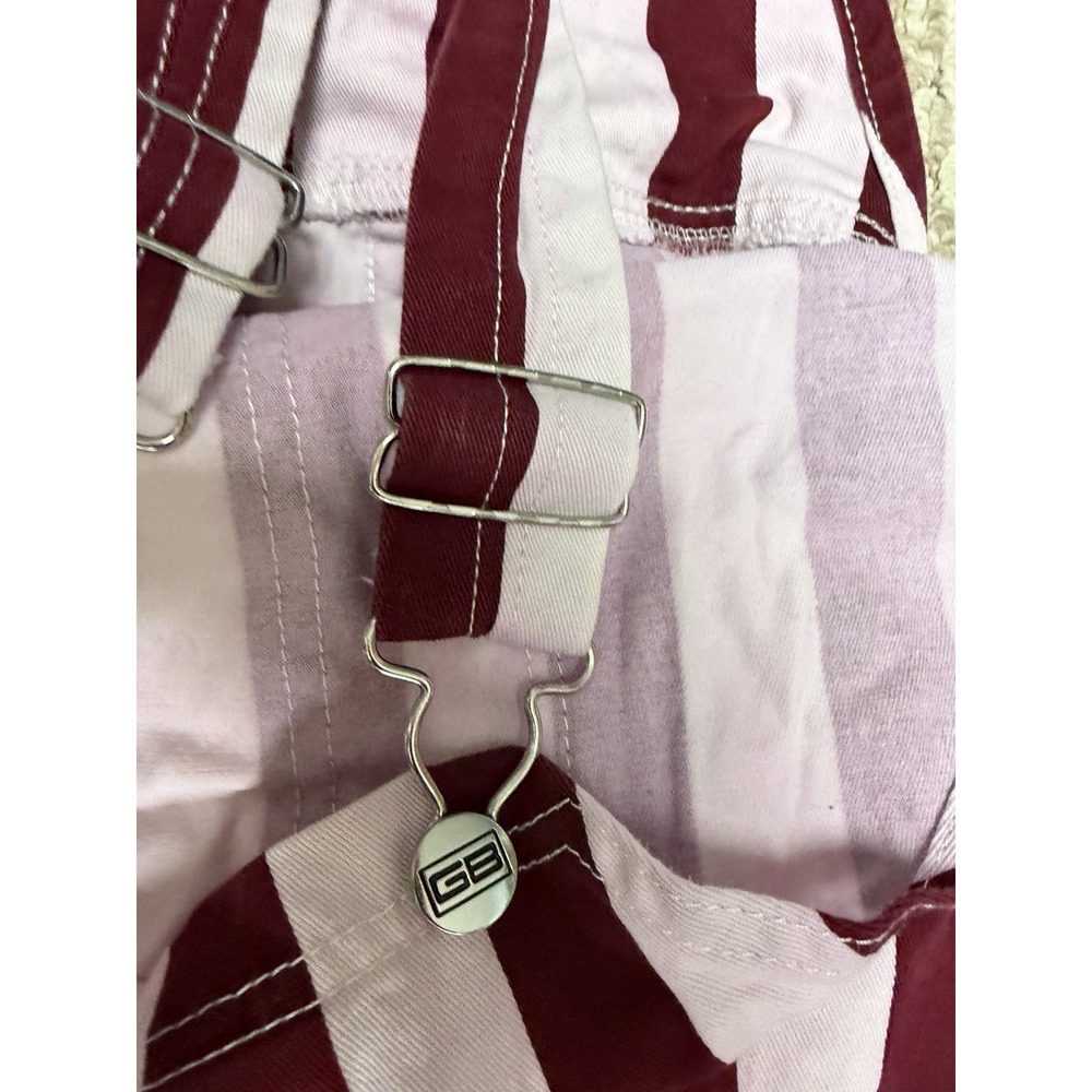 Game Bibs Adult Unisex Overalls XL Maroon White Stripe Fan Gear Tailgate College - Picture 6 of 8